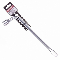 Ключ баллонный L-образный 19*350мм  SKYWAY кованый с лопаткой 1/50